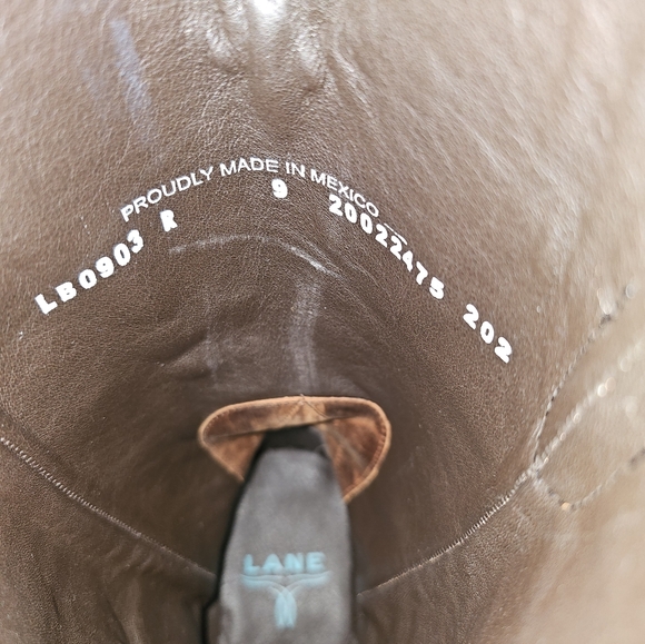 Lane Lexington Burnt Caramel Crackle Snip Toe Boot Women's 9 - Picture 5 of 7